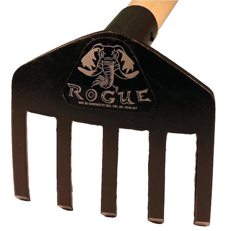 Rogue Tools 7 in Steel No-Break Rake, 60 in L Fiberglass Handle F70NBR
